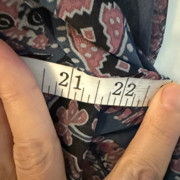 American Eagle Outfitters Boho sheer Patterned Blouse - Picture 6 of 7